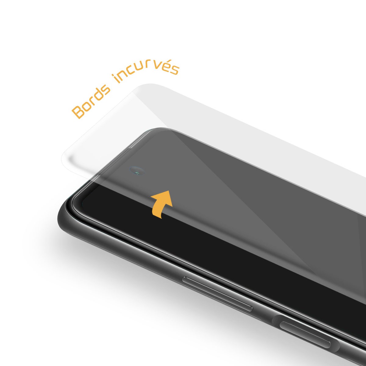 Protection d'écran en verre trempé bord noir pour iPhone XR